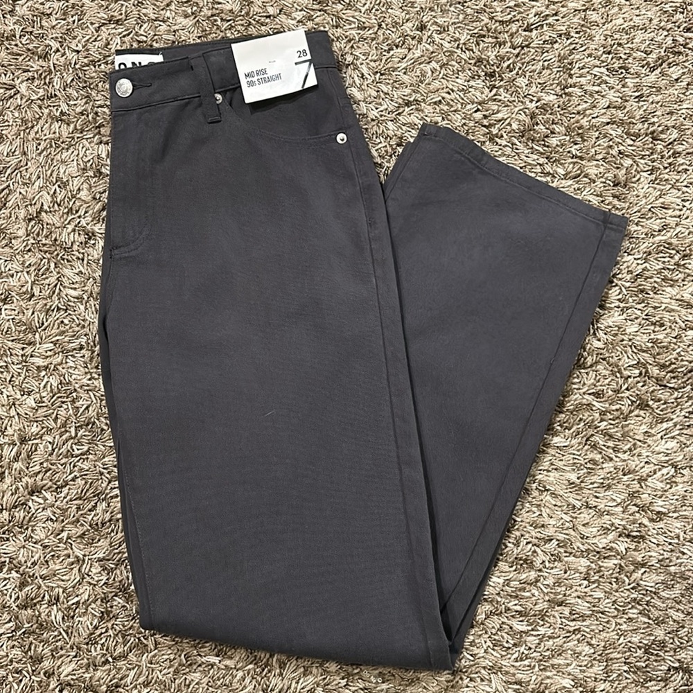 NWT S.O.N.G Gray 90s Mid Rise Straight Leg Jeans Size 7 - Picture 5 of 11